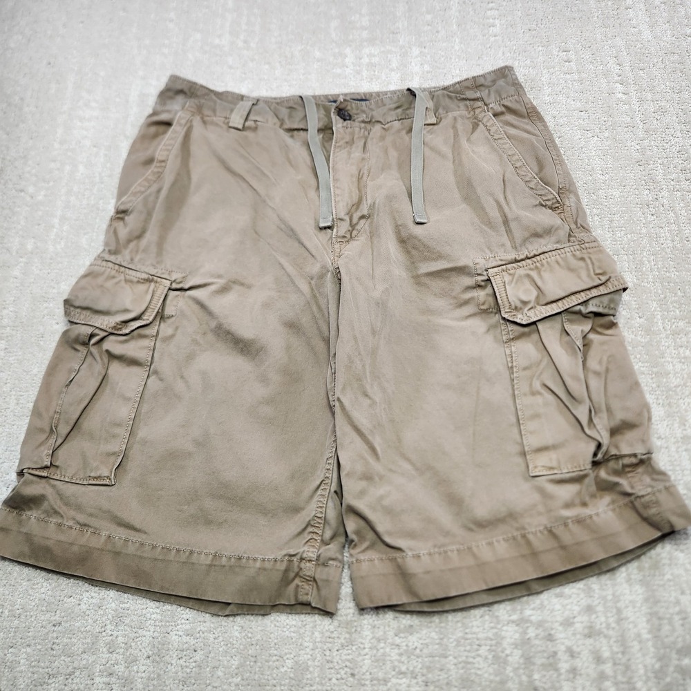 Vintage Banana Republic Shorts Men 33 Green Paratrooper Heavy Cotton Twill Y2K